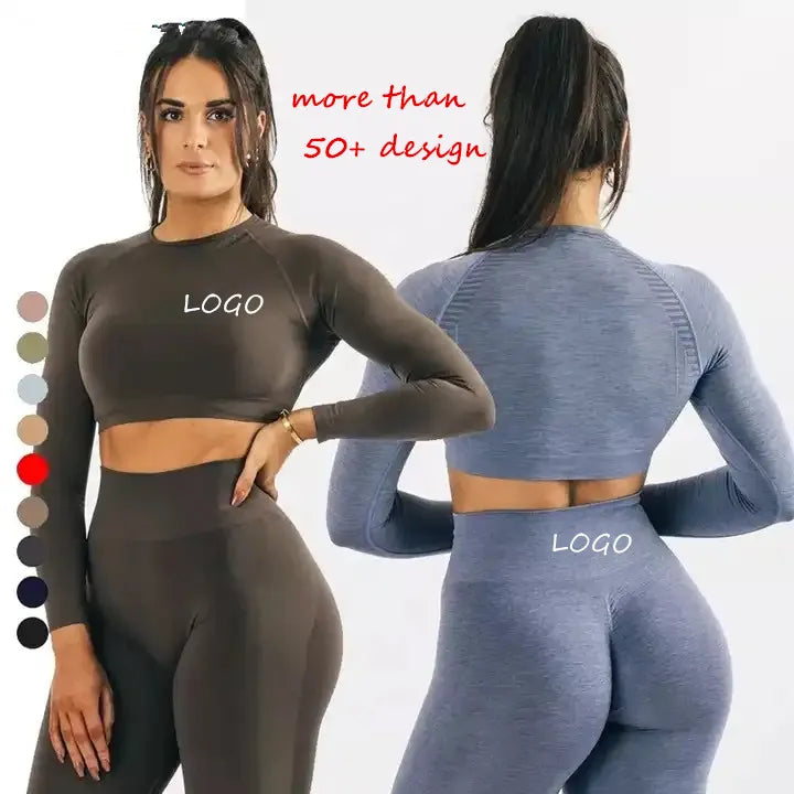 2022 Free Sample Woman Seamless Gym Top Fitness Shorts Wear 5 Piece Yoga Set Legging Sets