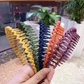 2022 New Design Daily Anti-slip Girl Pure Color Frosted Acrylic Headband for Fashion Sweet  Korean Women Hair Accessories