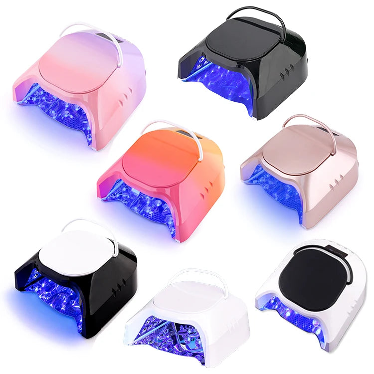 Professional Low Custom 86W Cordless Rechargeable Gel UV LED Nail Lamp With Handle