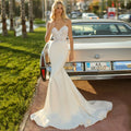 New Fashion Styles Lace Fishtail  Women Wedding Dresses  V-neck Mermaid Women Bridal Gown