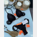 Sexy High Cut 2-Piece Women's Bikini Set Quick Dry Breathable Spandex/Polyester Beachwear Sample Available