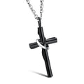 Wholesale Classic Cross Stainless Steel Jewelry Gold Plated Trendy Couple Necklace for Engagement and Party