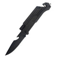 7 in 1 Outdoor Camping Multifunction Folding Knife 3cr13 Blade Aluminum Handle with Fire Starter Led Light Outdoor Survival EDC
