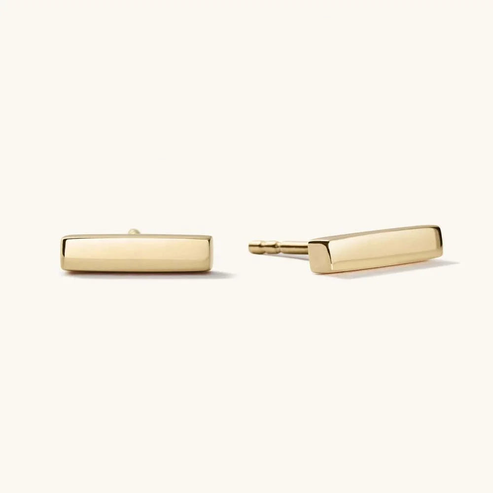 LOZRUNVE Custom Jewelry Factory    Fine Jewelry Metal Bar Stud Earring Silver 925
