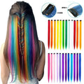 Wholesale Long Straight Strips Hairpiece Ombre Synthetic Hair Extensions Clip in One Piece Highlight Wig for Women Hair Clip