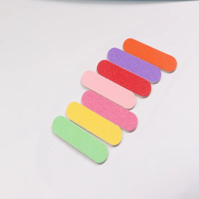 TSZS Wholesale  Manufacture Trade Mini Cute Wooden Nail File Press on Nail Accessories Colorful Double Sided Nail Files