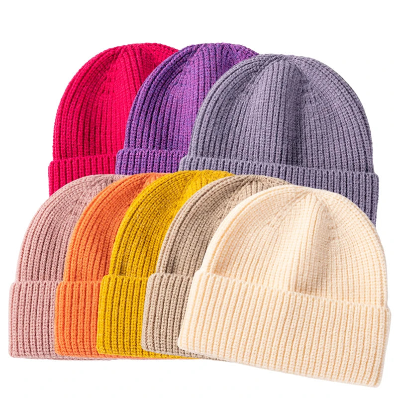 2025 Fashion Custom Knit Hats Multi Solid Colored Fisherman Beanies