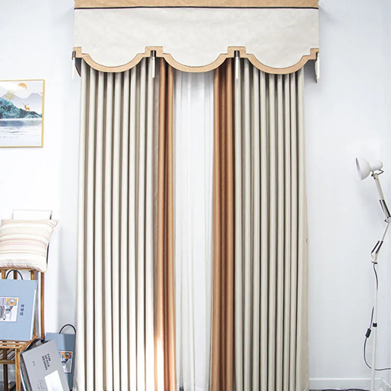Hot Sale Light Luxury Modern Simple Living Room Bedroom Hotel Curtain Jacquard Design 90% Blackout Window Curtains