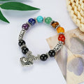 Yoga Love Shape Chakras Stone Beads Bracelet for Women Girls ST303