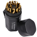 BeHappy Drill Bit Set 29 Pcs 1/16"-1/2" Titanium Twist Drill Bits for Metal and Wood
