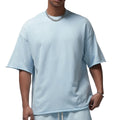 Blank 360gsm Vintage Raw Edge Distort Unisex T-shirt Cotton French Terry Washed Oversized Men's T-shirt