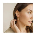 Hot Sales Bridesmaids Wedding Pearl Jewelry 18K Gold Plated Sterling Silver Hoop Earrings