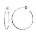 Wholesale Different Size 14 20 25 33 mm Solid 925 Sterling Silver studded Chunky Hoop Earrings with Studs for Men Women