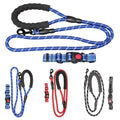 Pet Supplies Two Pieces Set Black Red Blue Polyester Washable Anti Rushing Puppies Dog Leash with Adjustable Reinforced Collar