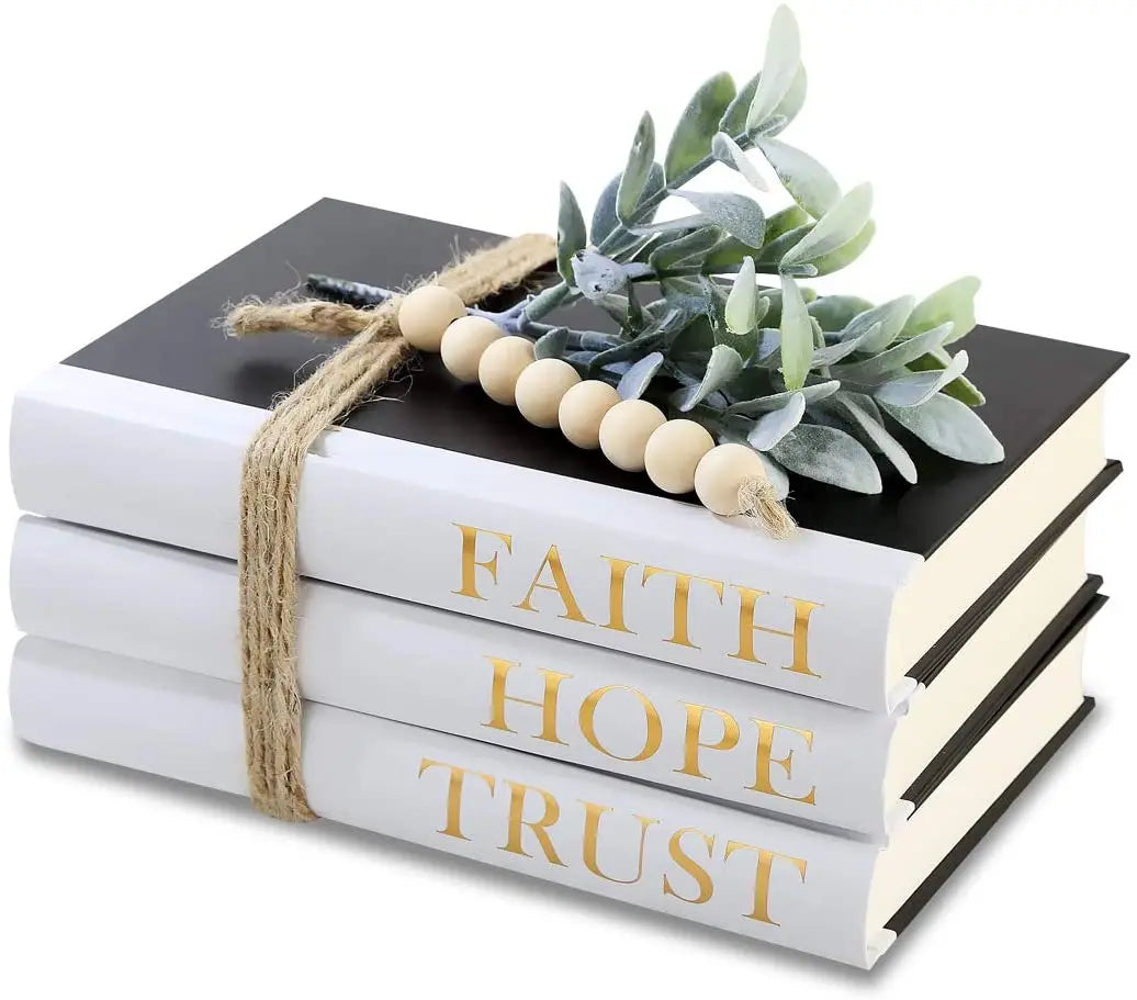 Hard Cover Decorative Book Stack for Coffee Table Faux Book Stack with Perfect Binding Art Paper for Interior Decoration