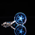Wholesale Promotional Gift Cheaper Key Chains Custom Led Light 3D Glass Crystal Keychain