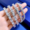 Fine Sterling Silver Bracelet for Men Tennis Bracelets 925 Custom DIY Jewelry Hiphop CZ Gold Plated for Women 4mm 5mm 6mm 7mm