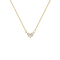 AA00391 Fashion 18k Gold Love Heart Pendant Necklace Stainless Steel Crystal Zircon Necklace Clavicle Chain Jewelry for Women