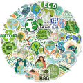 E-50pcs Environmental protection Green Ecological Cross-border Graffiti Waterproof Sticker for Suitcase Bottle Bike Guitar
