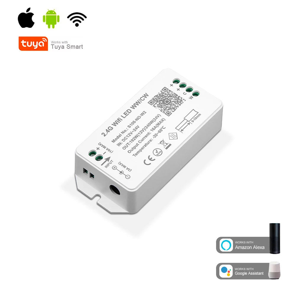Direct Factory WiFi Tuya App Control Color Temperature CCT Led Controller for Light Strip