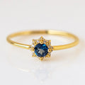 LOZRUNVE Elegant 925 Sterling Silver Gold Wedding Engagement Stacking Ring