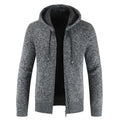 Men's Sweaters Cardigan Men Plus Size Zipper Knitted Drawstring Hoodie Cardigan Thick Long-sleeved Knitwear