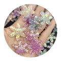 100Pcs/Lot Colorful Glitter Snowflake Flatback Resin Cabochons Christmas Theme Slime Charms for Home Party Hair Bow Center Decor