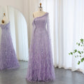 Beautiful One Shoulder Feather Women's Evening Formal Gowns Dresses Jancember SZ438-1