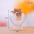 100ml 150ml 200ml Transparent Flower Shape Heart Shape Glass Pudding  Jar with Wooden Cork