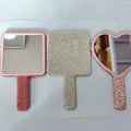 Pink Bling Diamond Makeup Small Hand Eyelash Heart Light up Mirror Lash Mirror Custom Logo