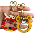 Custom Portable Creative Enamel Bottle Opener Keychain Soda Drink Bottle Openers bar Metal Key Chain Pendant