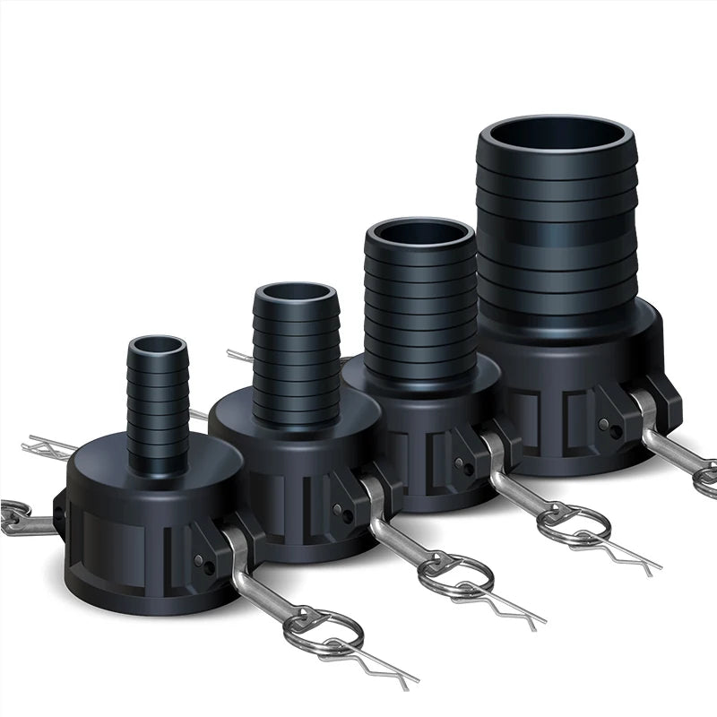 Wholesale Ibc Tank 1000l Garden Fittings 64mm Quick Connector With Stop Plastic Body Tools Adapter Packing