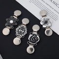 New Silver Vintage Sweater Shawl Clips Retro Cardigan Collar Shirt Brooch Clips for Girls