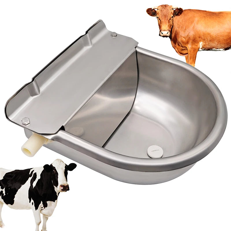 Cow Drinkers Stainless Steel Cattle Water Drinkers Automatic Livestock Floating Ball Cattle Water Bowl for Cows