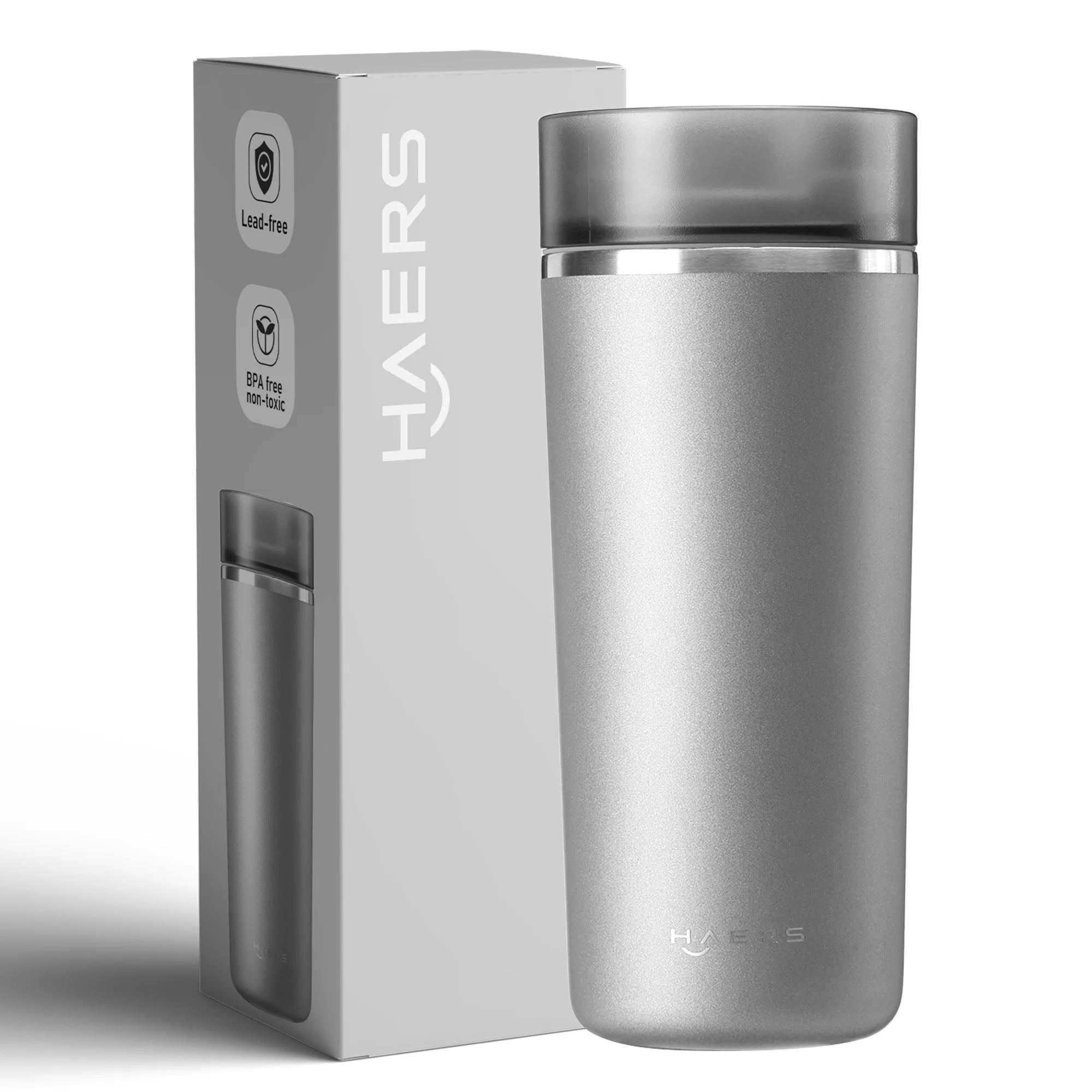 Custom 20oz Double Wall Vacuum Insulated Car Cup Powder Coated Tumbler Vacuum Cup Thermal Stainless Steel Coffee Mug with Lid