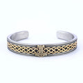Stainless Steel Nordic Wristband Viking Thor Hammer Mjolnir Irish Celtic Knot Viking Runes Bracelet Bangle Man Woman