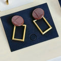 Custom Logo Square Paper Jewelry Display Card Holder Cardboard Hanging for Ring Hoop Earring