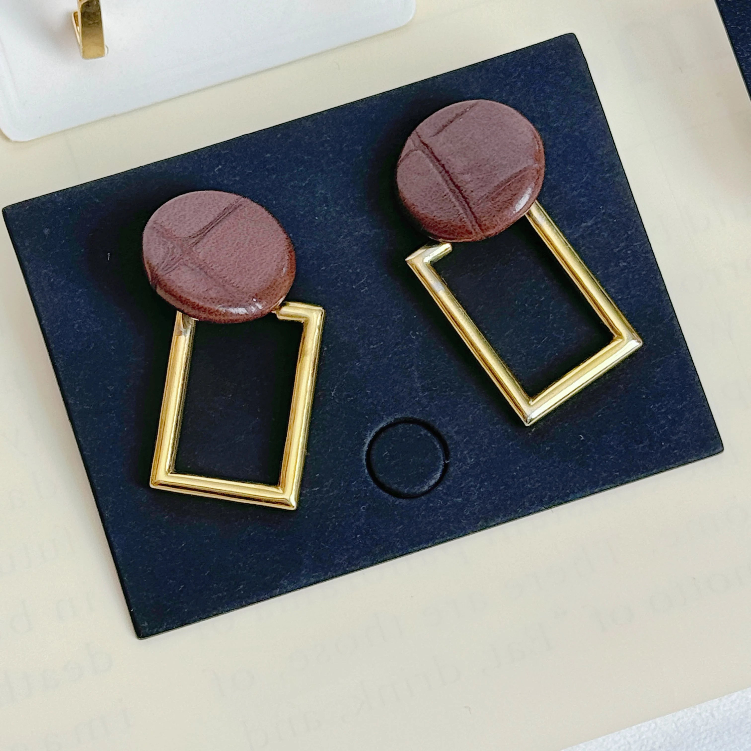Custom Logo Square Paper Jewelry Display Card Holder Cardboard Hanging for Ring Hoop Earring