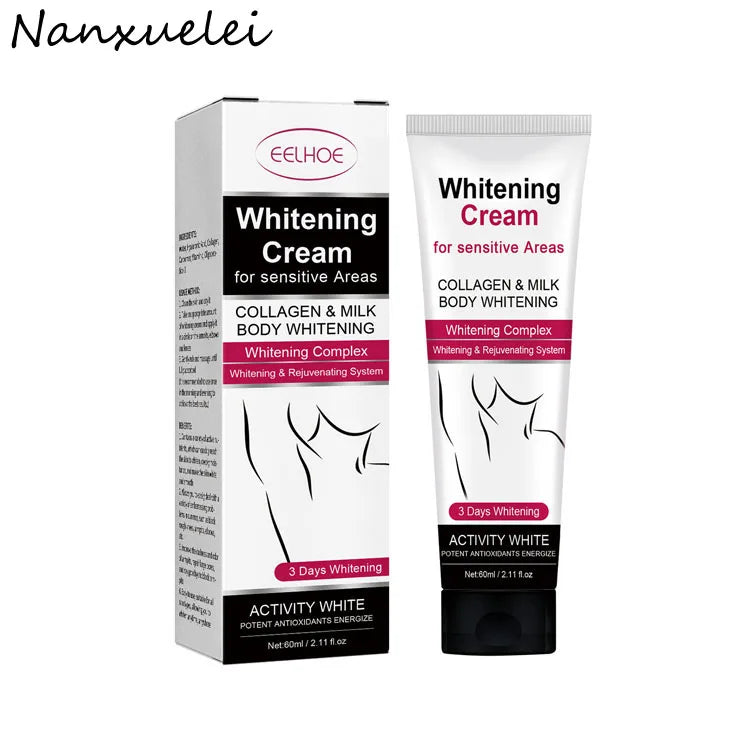 Wholesale EELHOE Beauty Armpit Underarm and Body Whitening Cream for Sensitive Areas Body Whitening Cream