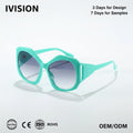 2023 New Y2K Sunglasses Women's Large Frame Polygonal Futuristic Tech Eyewear