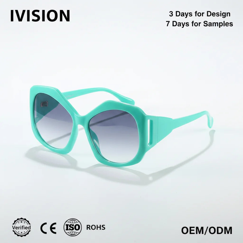 2023 New Y2K Sunglasses Women's Large Frame Polygonal Futuristic Tech Eyewear