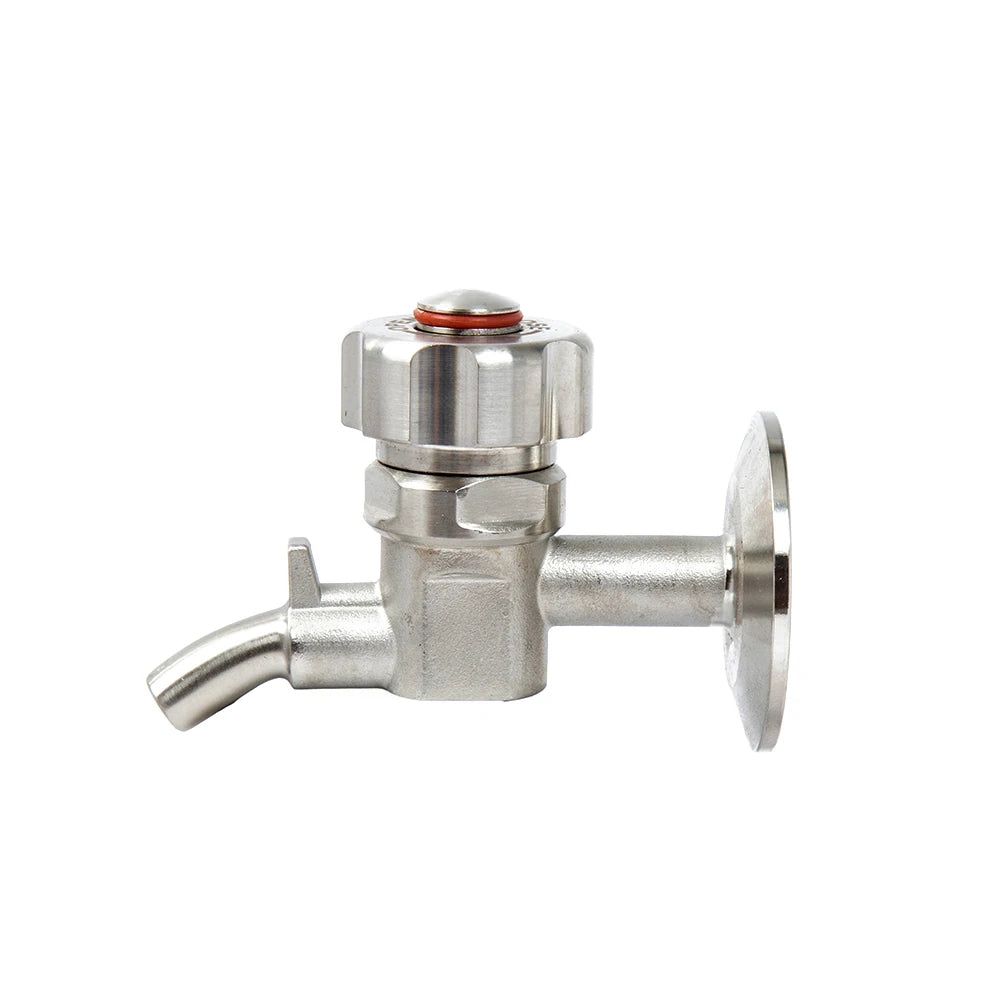High Output Sanitary Stainless Steel Spiral Type Safety Structure Manual Operation Gas Sampling Valve Beer Faucet for Beer Tank