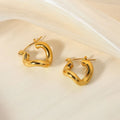 Custom French Fashion 18K Gold Plated Geometric Charm Earrings Independent Packaging Classic Style for Bare Body Preserving