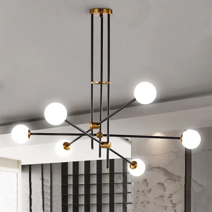 Modern Nordic White Lamp Glass Decorative Chandelier Pendant Light for Living Room