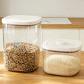 OWNSWING PET Rice Container Storage Food Cereal Container Bins Household for Kitchen Pantry Organization