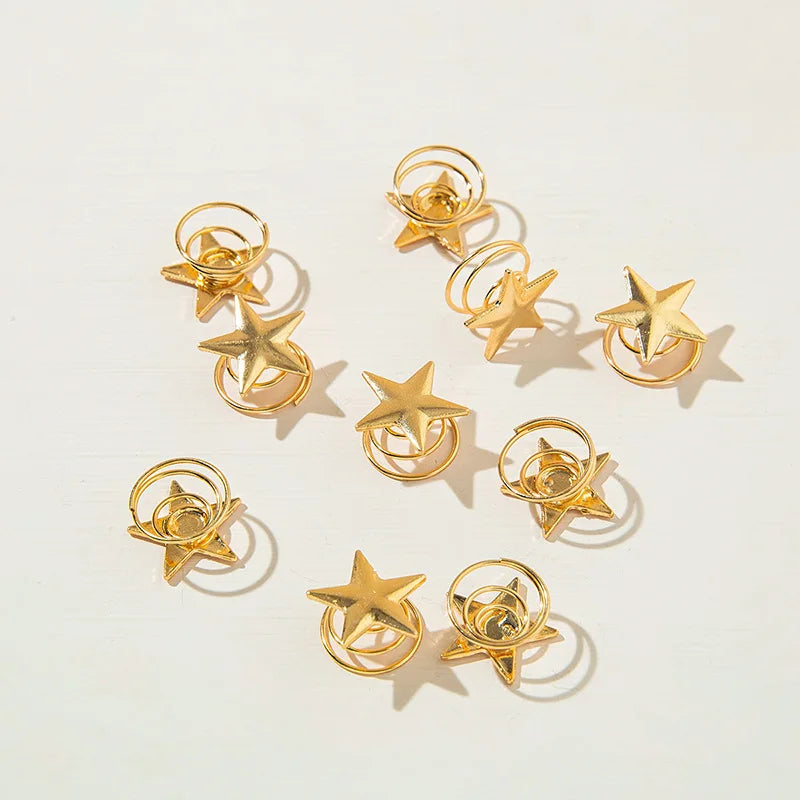 New Lovely Fashion Chic Star Gold Swirl Spring Hair Pin Hair Clip Hairpin Lady Children Hair Accessory Gift