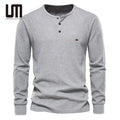 OEM Autumn Winter Mens Casual Pullover Long Sleeve Sweatshirts Solid Plaid Jacquard Tops T Shirt