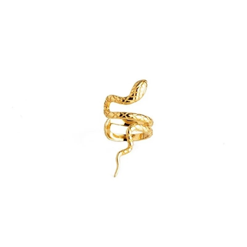 Fashion 925 Sterling Silver Snake Earrings Women Statement Snake Clip on Earring 18K Gold Plated Ear Clip Wholesale