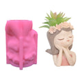 Sleeping Girl Shape 3D Liquid Silicone Rubber to Make Mold for Candle Creative Pen Holder Scented Candles Food Grade Decorating