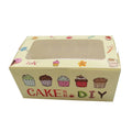 Wholesale Disposable Bakery Boxes with Window Custom Logo Embossing & UV Coating Recyclable Self Erecting Cake Boxes